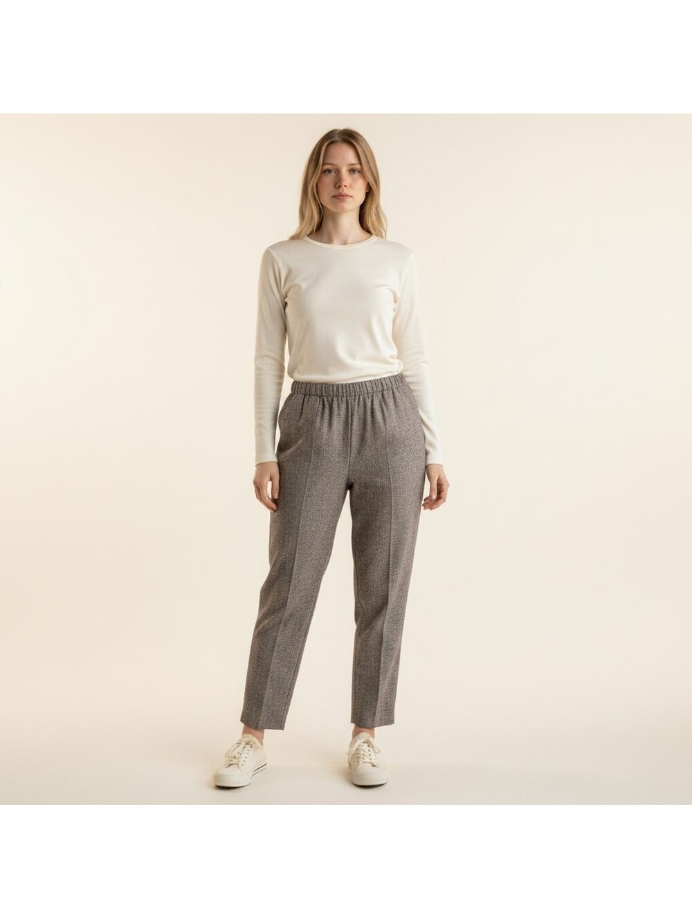 Briggs New York Dress Pants Women 12P Petites Gray High Rise Pleated Pockets